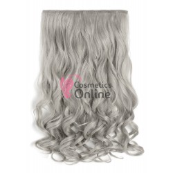 Extensie de par cu 5 Clips On delux dubla ondulata de 60 cm, Silver 8951101